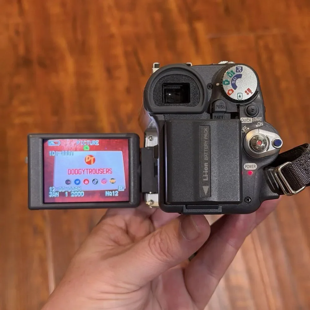 Panasonic PV-GS55 Compact Camcorder Palmcorder with Microphone & Charger - Works